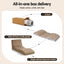 Artiss Folding Sofa Bed Convertible Armless Foam Floor Futon Lounger Couch Brown