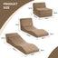 Artiss Folding Sofa Bed Convertible Armless Foam Floor Futon Lounger Couch Brown