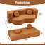 Artiss Folding Sofa Bed Floor Couch 2-in-1 Convertible Futon Loveseat Orange