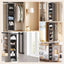 Artiss Hanging Closet Organiser 5 Tier Wardrobe Storage Grey 104cm