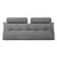 Artiss Headboard Pillow Double Wedge Backrest Triangular with 2 Cushions Grey