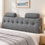 Artiss Headboard Pillow King Wedge Backrest Triangular with 2 Cushions Grey