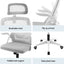 Artiss Home Office Desk and Chair Set, 136cm L Shaped Computer Desk with Shelves & Cable Management, Ergonomic Mesh Office Chair with Adjustable Headrest, Flip-Up Armrests