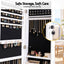 Artiss Jewelry Cabinet Frameless Full Length Mirror with Wheels, White
