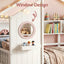 Artiss Kids Single Bed Frame with 3 Storage Bookcase & 2 Drawers House Bed Solid Wood Montessori Bed Easy Assembly White