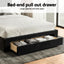 Artiss King Bed Frame Storage Charging Station Upholstered 3 Drawers USB Type-C