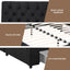 Artiss King Bed Frame Storage Charging Station Upholstered 3 Drawers USB Type-C