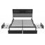 Artiss King Bed Frame with Storage, 4 Drawers and Charging Station