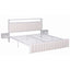 Artiss King Metal Bed Frame Boucle Headboard Charging Station Side Table White