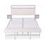 Artiss King Metal Bed Frame Boucle Headboard Charging Station Side Table White