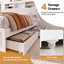 Artiss King Single Bed Frame and 2 Bedside Table Bedroom Furniture Set