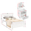 Artiss King Single Bed Frame and Bedside Table White