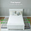 Artiss King Single Bed Frame and Bedside Table White