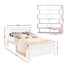 Artiss King Single Bed Frame and Bookshelf