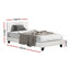 Artiss King Single Bed Set with BedStory Hybrid Mattress Upholstered Platform White Boucle Fabric