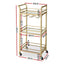 Artiss Kitchen Island Cart Trolley Rolling Serving Storage Wine Glass 43cm Gold