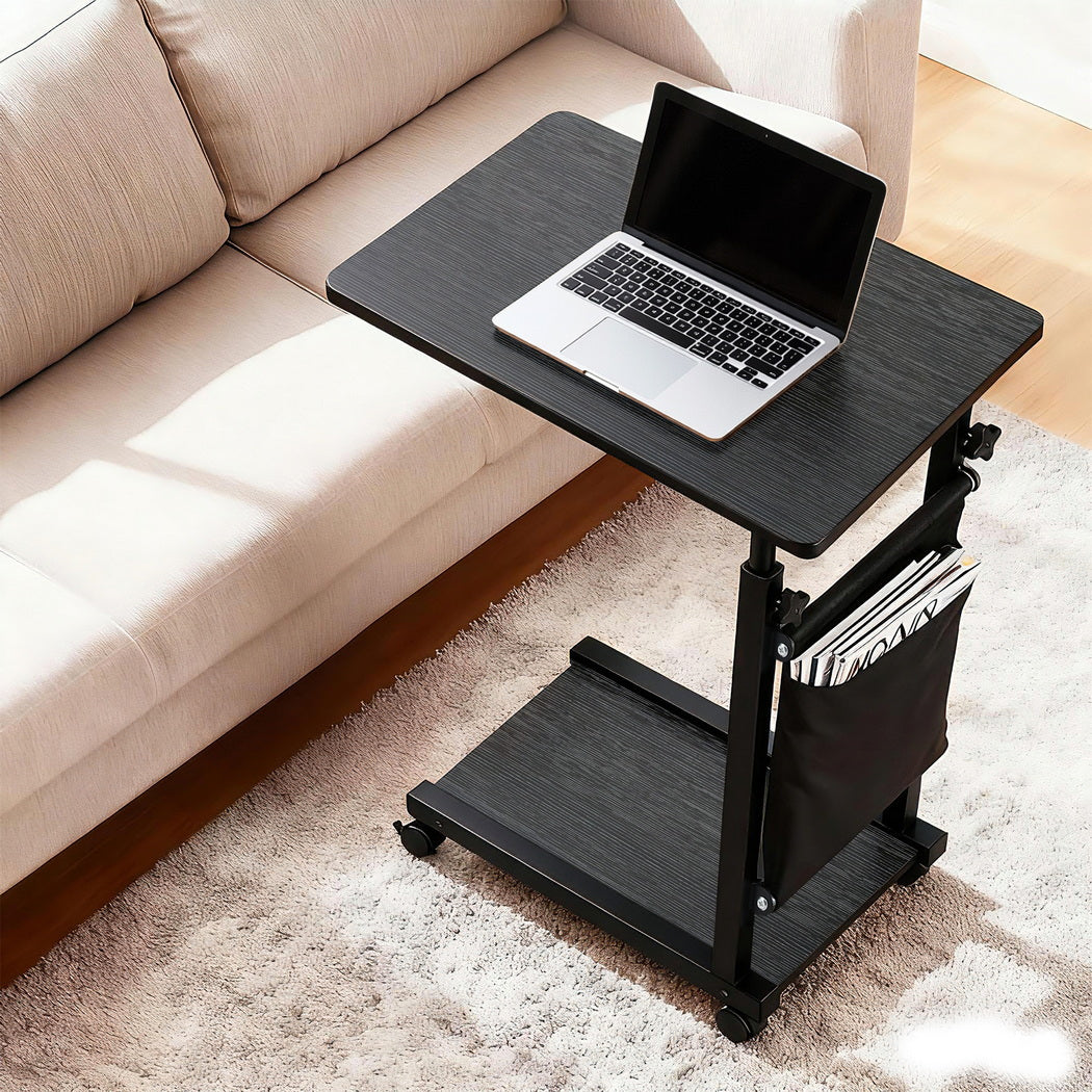 Artiss Laptop Desk Height Adjustable Mobile Workstation Computer Desks 48CM Black