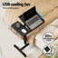 Artiss Laptop Desk Table Fan Cooling Black 60CM