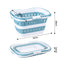 Artiss Laundry Basket Hamper Large Foldable Washing Clothes Storage Organiser Blue