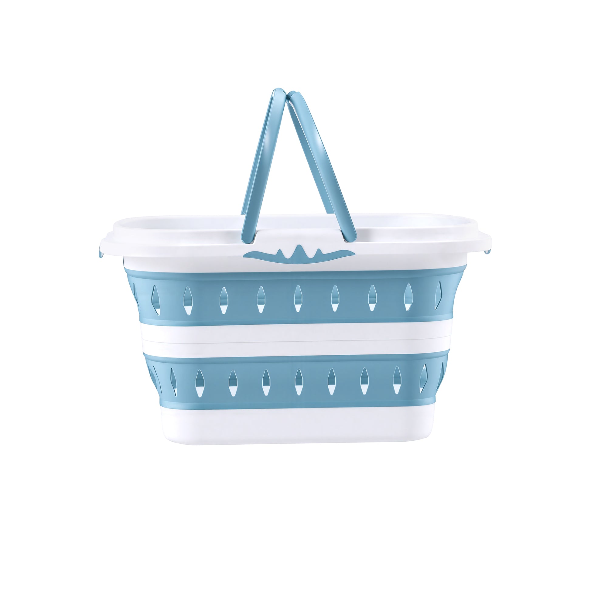 Artiss Laundry Basket Hamper Large Foldable Washing Clothes Storage Organiser Blue