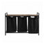 Artiss Laundry Basket with 3 Pull-out Bags Metal Frame Black