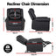 Artiss Leather Manual Recliner Chair with USB Charge Port, Overstuffed Armchair Sofa for Living Room and Nursery, Asjustable Theater Reclining Lounge with Comfortable Wide Seat, 150kg Capacity, Black