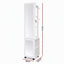 Artiss Lockable Jewellery Cabinet, Mobile Frameless Mirror, White