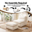Artiss Lounge Chair Ottoman Single Sofa Couch Boneless Corduroy Chaise Footrest