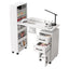 Artiss Manicure Table Nail Desk with Built-in Dust Collector Beauty Salon Station Drawers Shelves Wrist Cushion White