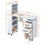 Artiss Manicure Table Nail Desk with Built-in Dust Collector Beauty Salon Station Drawers Shelves Wrist Cushion White