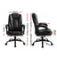Artiss Massage Office Chair Executive Computer Gaming Chairs Black PU Leather