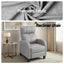 Artiss Massage Recliner Chair Small Recliner Sofa for Adults Fabric Grey