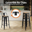 Artiss Metal Bar Stools Set of 4 Counter Height Barstools 77cm Seat Height w/ Removable Back