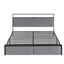 Artiss Metal Bed Frame King Size LED Charging Station 2 Drawers