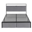Artiss Metal Bed Frame Queen Size LED Charging Station 2 Drawers