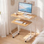 Artiss Mobile Laptop Desk Set 2-In-1 C-Shaped Nesting Table Oak