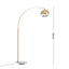 Artiss Modern Arched Floor Lamp Gold Brass Standing Heavy-Duty Marble Base for Living Room Bedroom