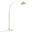 Artiss Modern Arched Floor Lamp Gold Brass Standing Heavy-Duty Marble Base for Living Room Bedroom