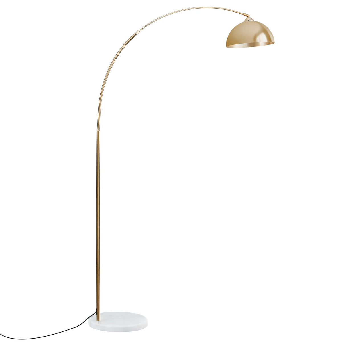 Artiss Modern Arched Floor Lamp Gold Brass Standing Heavy-Duty Marble Base for Living Room Bedroom