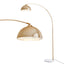 Artiss Modern Arched Floor Lamp Gold Brass Standing Heavy-Duty Marble Base for Living Room Bedroom