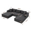 Artiss Modular Sectional Sofa Bed U-Shape 4-Seater Couch Chaise Ottoman Corduroy
