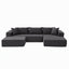 Artiss Modular Sectional Sofa Bed U-Shape 4-Seater Couch Chaise Ottoman Corduroy