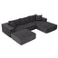 Artiss Modular Sectional Sofa Bed U-Shape 4-Seater Couch Chaise Ottoman Corduroy