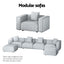Artiss Modular Sofa Chaise Set 3-Seater Grey