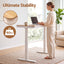 Artiss Motorised Standing Desk with Storage Drawer 120cm Wood White