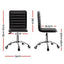 Artiss Office Chair Conference Chairs PU Leather Low Back Black