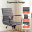Artiss Office Chair Conference Chairs PU Leather Mid Back Grey