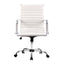 Artiss Office Chair Conference Chairs PU Leather Mid Back White