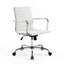 Artiss Office Chair Conference Chairs PU Leather Mid Back White