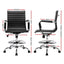Artiss Office Chair Drafting Stool Leather Chairs Black